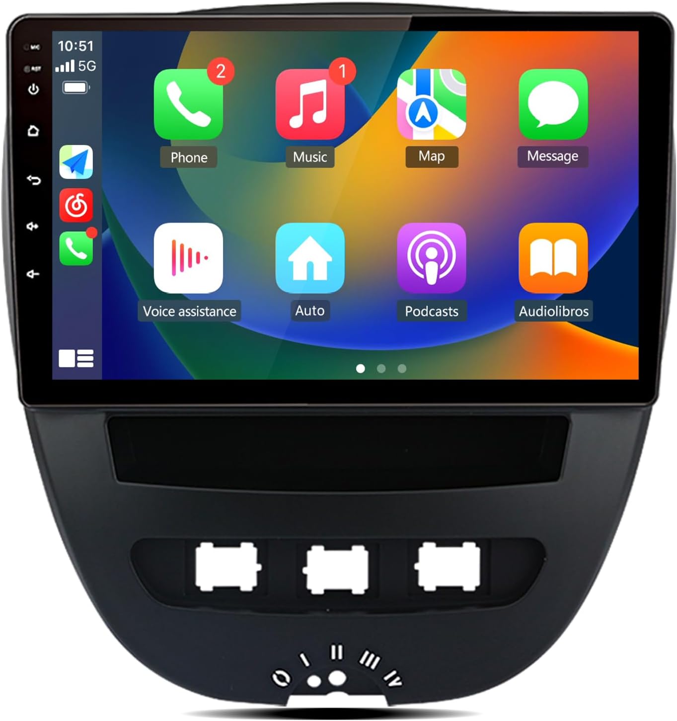 Peugeot 107 / Toyota Aygo / Citroën C1 | CarPlay & Android Auto | 2+64GB | HD Touchscreen