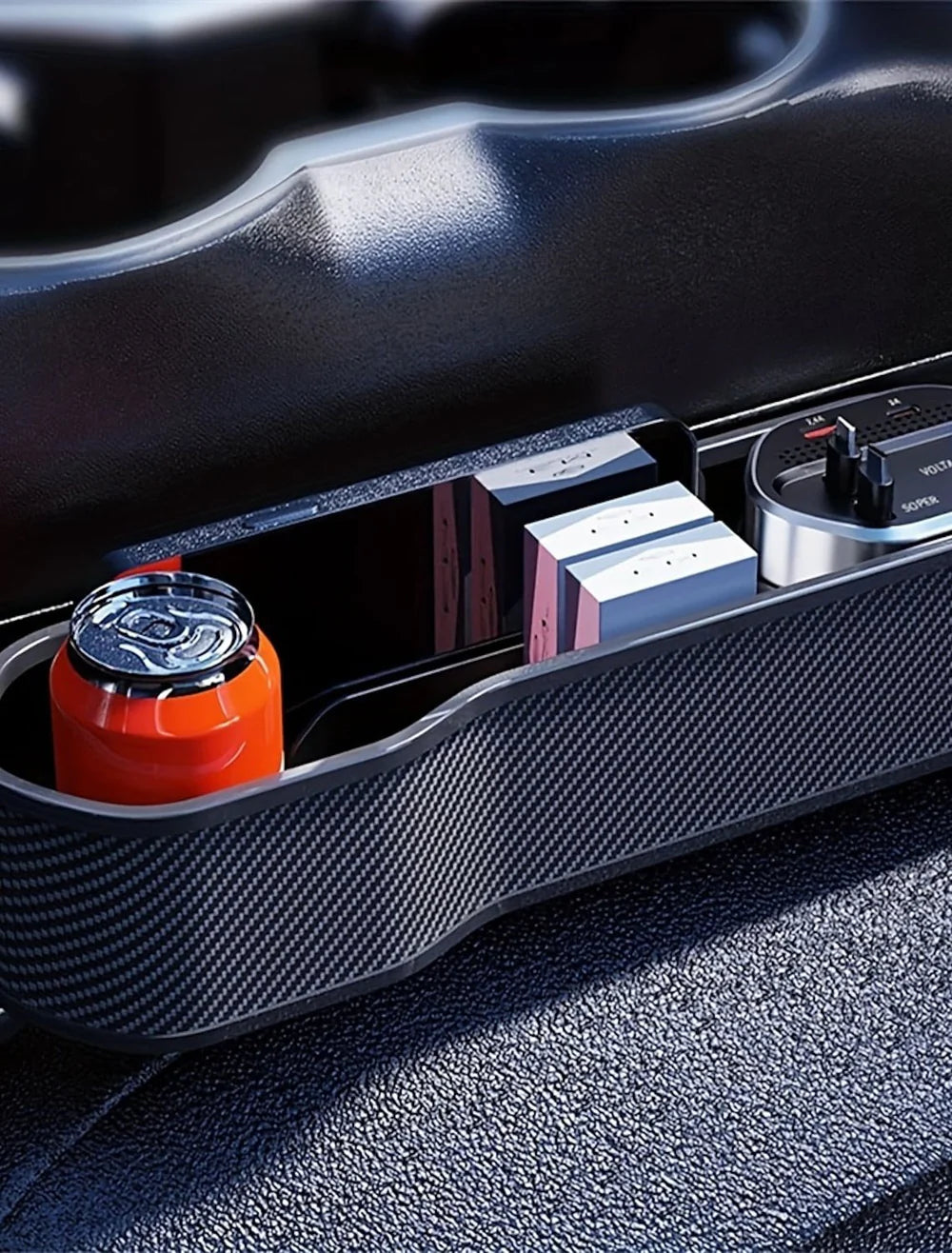 Universele Autostoel Gap Organizer met Bekerhouder & Draadloos Opladen